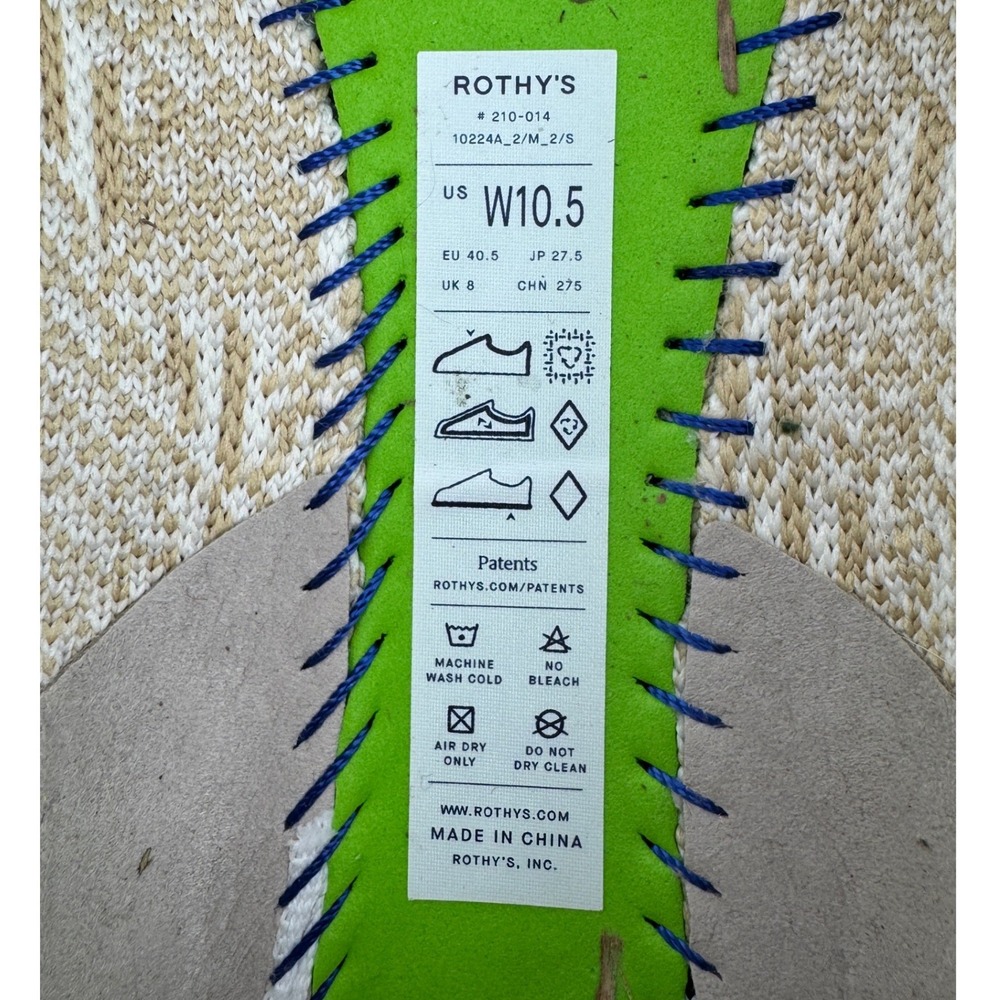Rothy's Beige & Cream Jacquard Ballet Flats - Picture 11 of 11